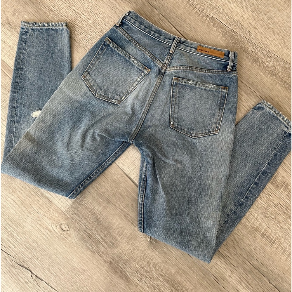 NWOT GRLFRND Karolina Ripped High Rise Straight Jeans in Ringo - Picture 10 of 10
